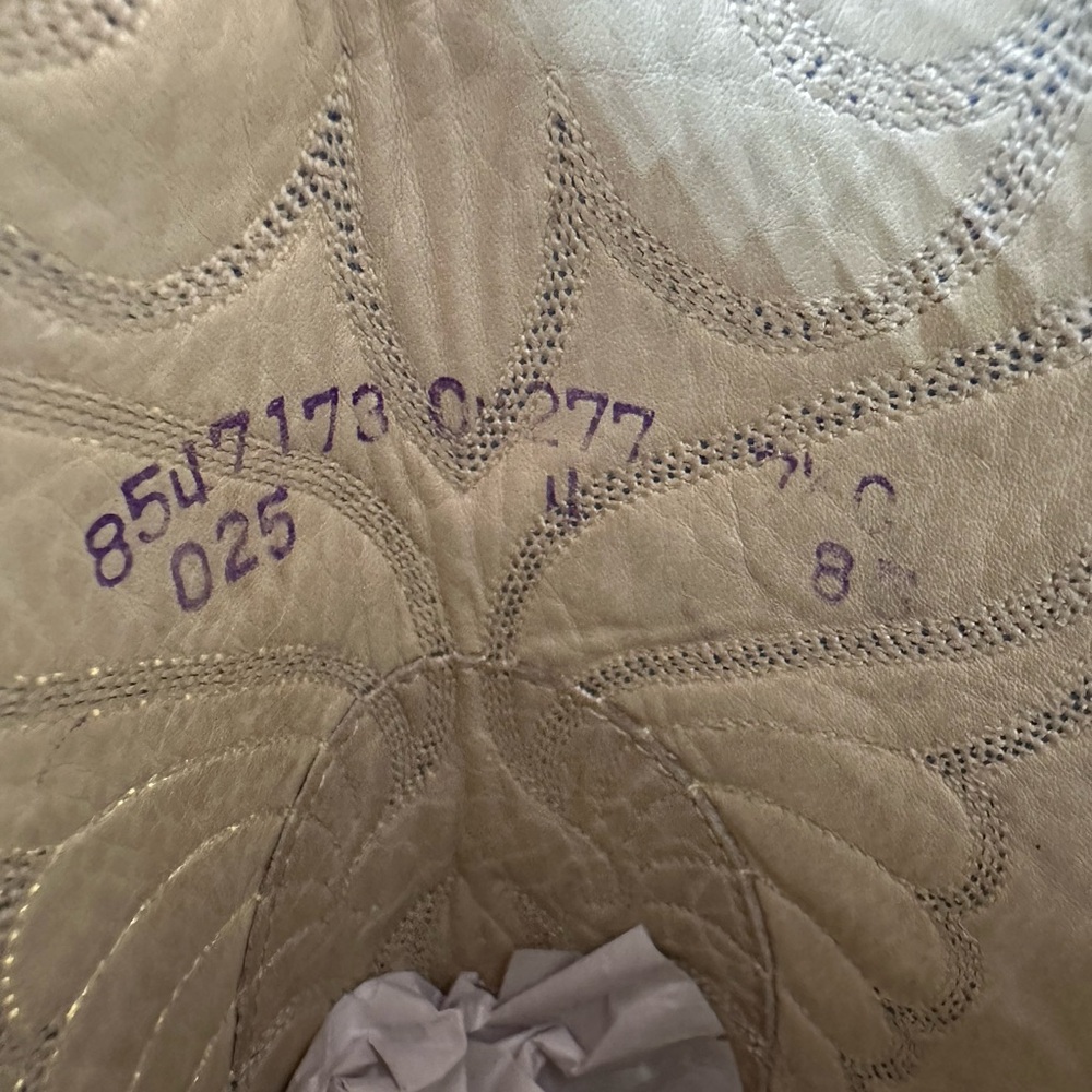 Vintage Dan Post Grey Leather Embroidered Cowboy Boots Women’s 7.5C - Picture 10 of 10